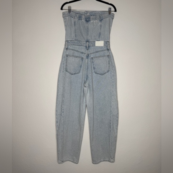 Pistola Daphne Strapless Denim Jumpsuit Light Wash Size S - Picture 3 of 8